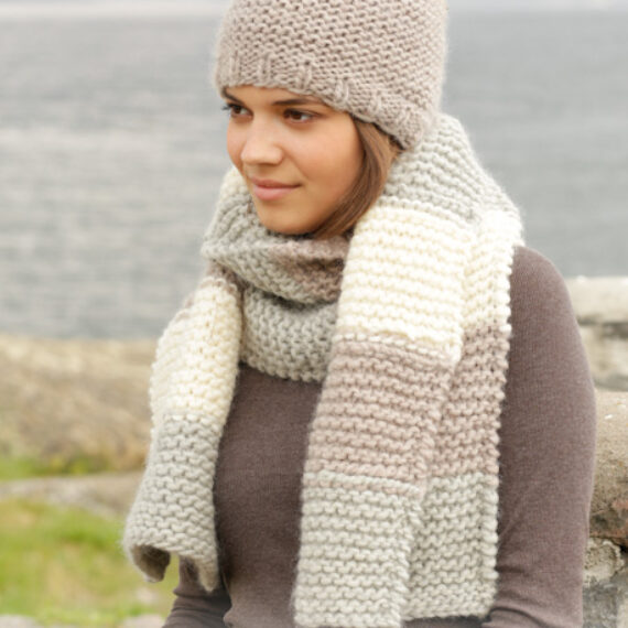 Selma Hat & Scarf by DROPS Design