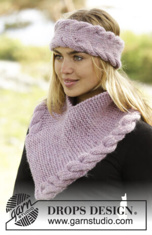 Braided Warmth Head Band & Neck Warmer by DROPS Design