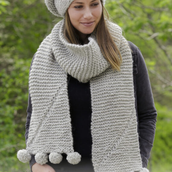 Heidrun Hat & Scarf by DROPS Design