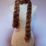 Joy Prism Glittery Gold and Tan Boa  Scarf