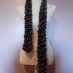 Joy Prism Glittery Silver and Grey Boa Scarf
