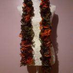 Joy Metallic Glittery Orange Ruffle Scarf