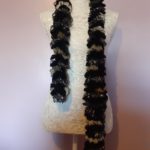 Monarch Sparkly Silver and Black Scarf