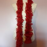 Joy Ruffle Red Scarf