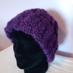 Homespun Slouchy Purple Hat