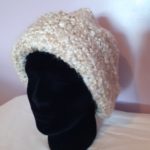 Homespun Slouchy Vanilla Ripple Hat