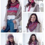 Hat, Helmet, Scarf, Snood, Wrist Warmers and Polo Insert by King Cole (5031)