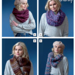 Garter and Lace Snoods and Large Eyelet Shawl by King Cole (5177)