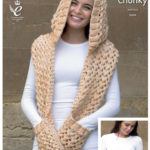 Hooded Scarf and Hand Warmer by King Cole (4355)