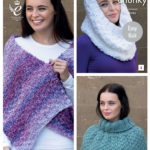 Shoulder Wrap, Snood and Polo Shoulder Cover by King Cole (4354)