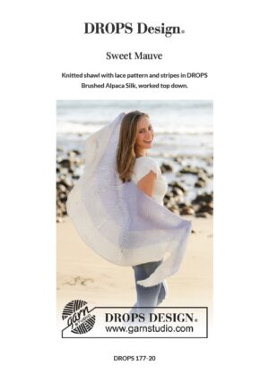 Sweet Mauve Shawl by DROPS Design