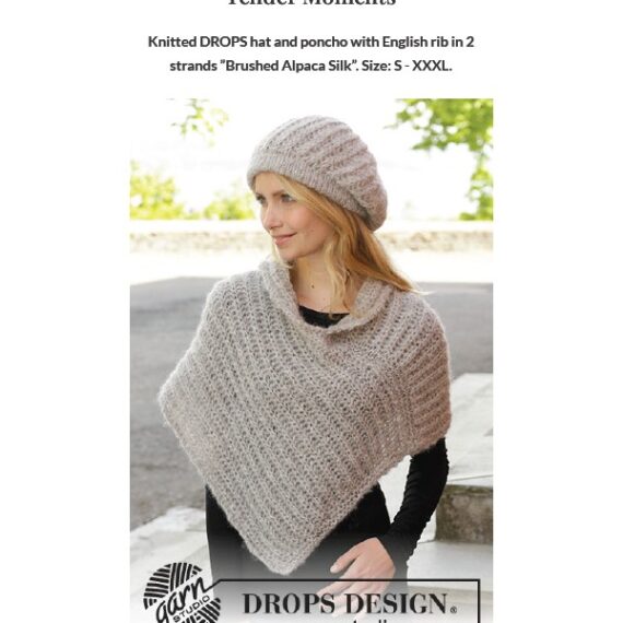 Tender Moments Hat and Poncho by DROPS Design