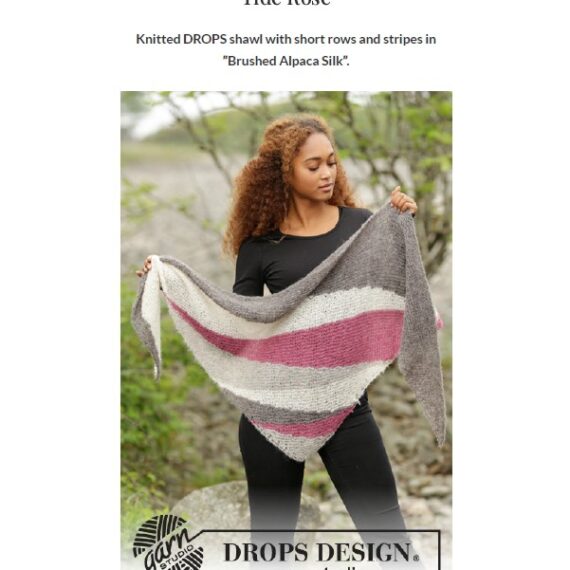 Tide Rose Shawl by DROPS Design