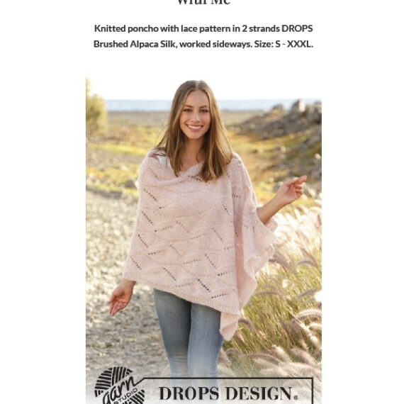 With Me Poncho by DROPS Design