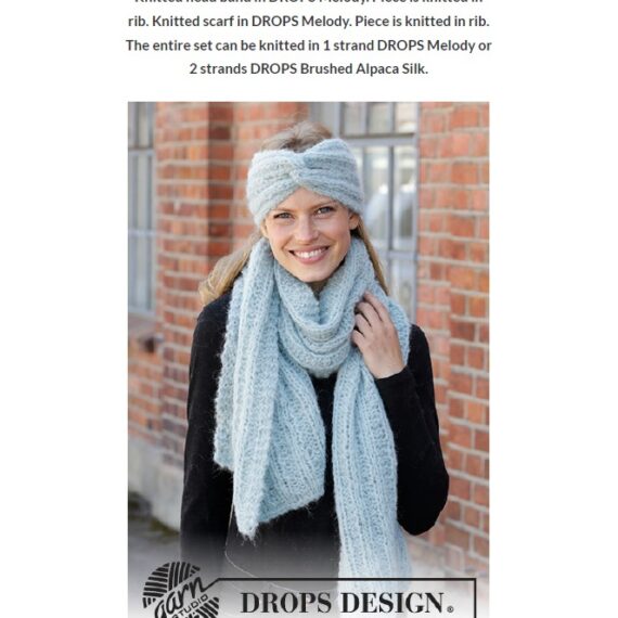 Ice Pieces Head Band and Scarf by DROPS Design