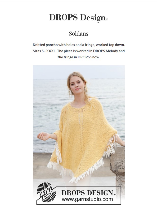 Soldans Poncho by DROPS Design