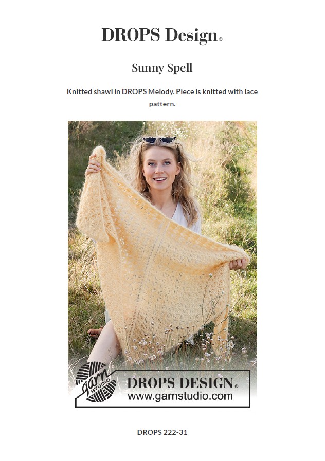 Sunny Spell Shawl by DROPS Design