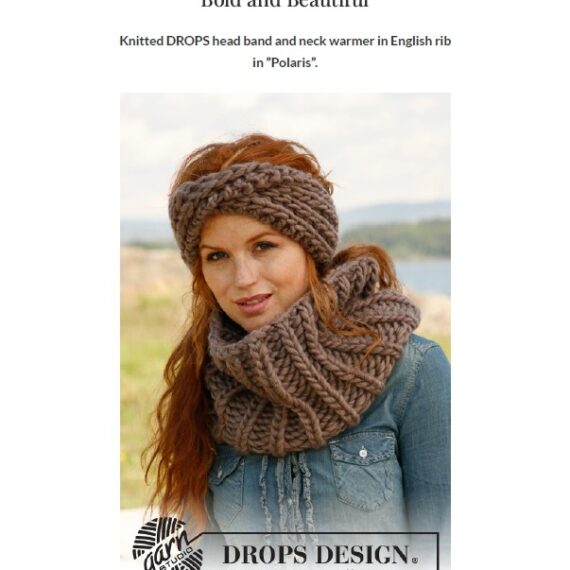 Bold and Beautiful Head Band and Neck Warmer by DROPS Design