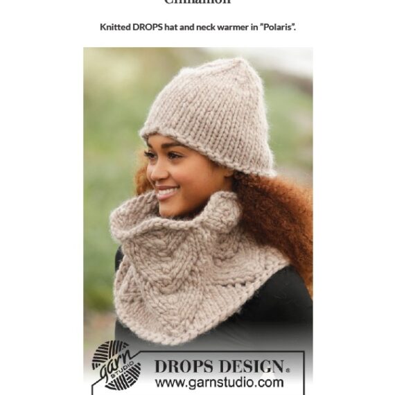 Cinnamon Hat and Neck Warmer by DROPS Design
