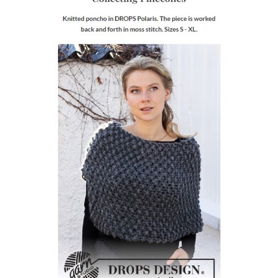Collecting Pinecones Poncho by DROPS Design